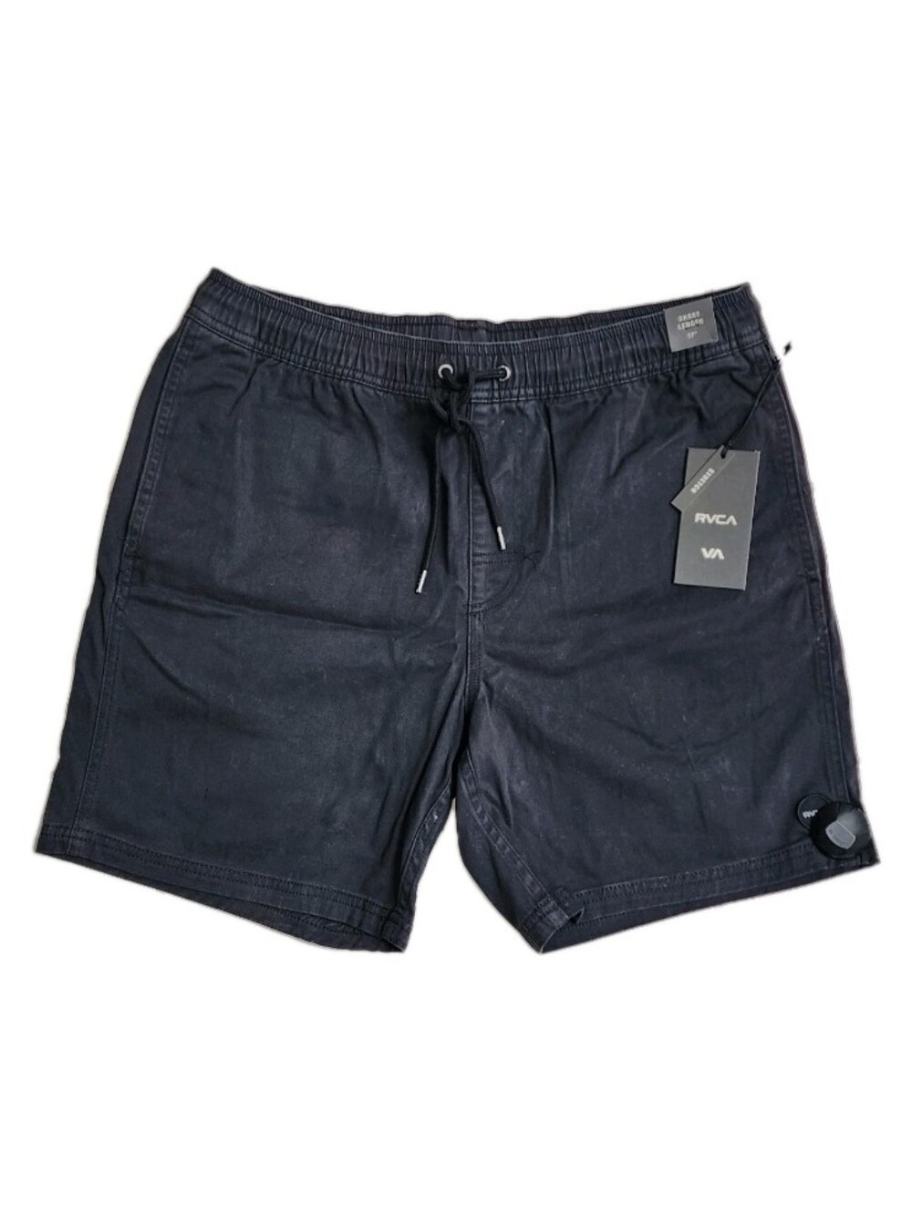 RVCA Escape Elastic Shorts Black Casual Everyday Cotton Pockets Size M